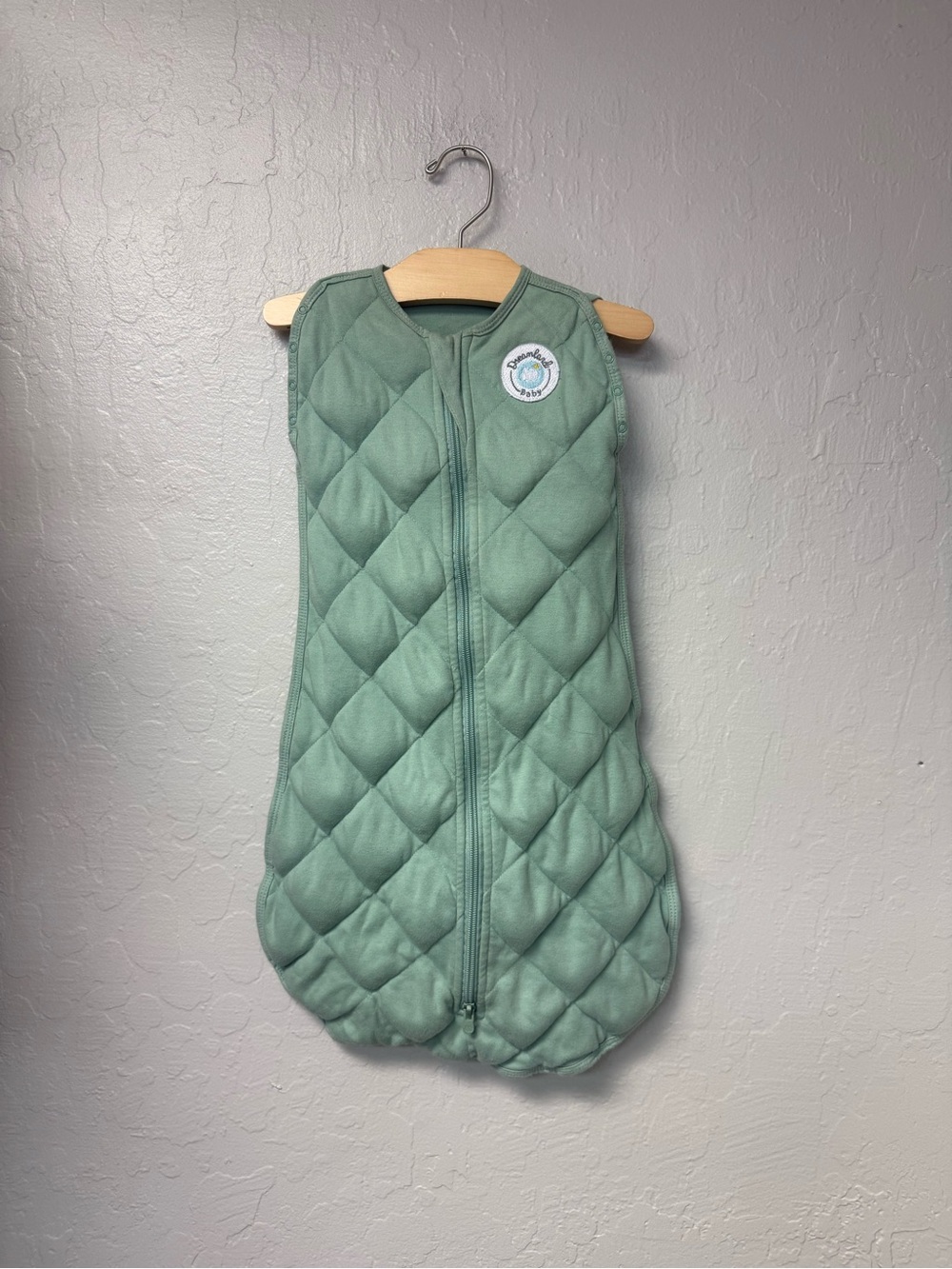 $42 ADD ON dreamland baby sleepsack green 0-6M kyte baby halo woolino zara